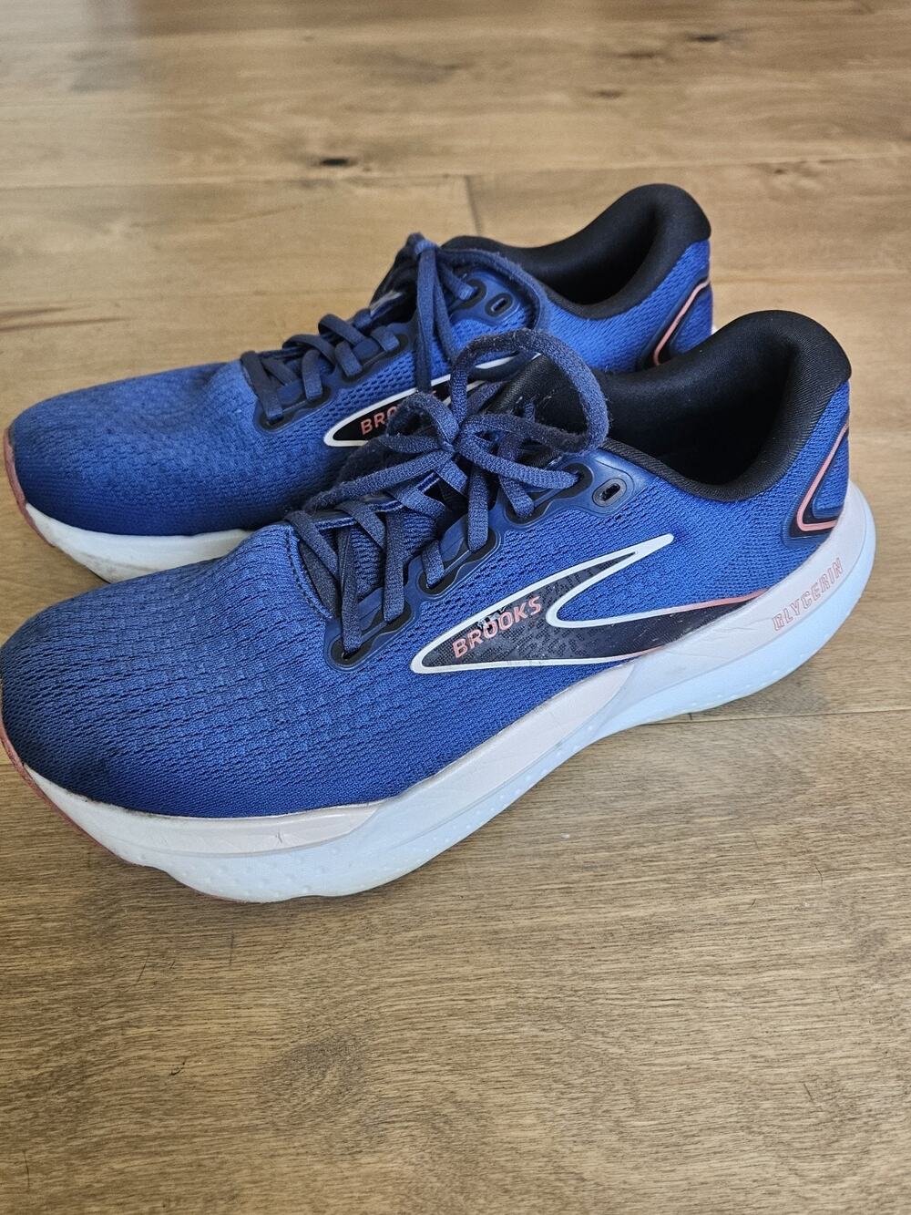 Brooks Glycerin 21 Blue Icy Pink Sz 11 Womens Walking Running Sneakers Shoes